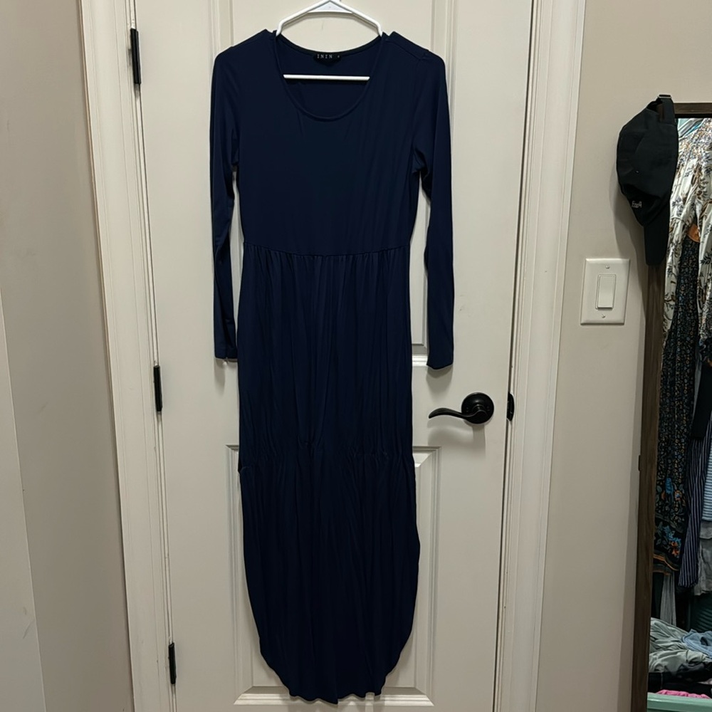 Navy maxi dress